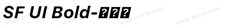 SF UI Bold字体转换